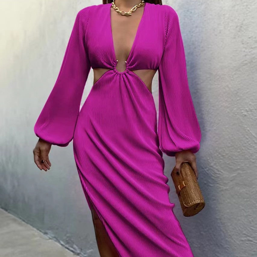 Autumn Pleated Dress