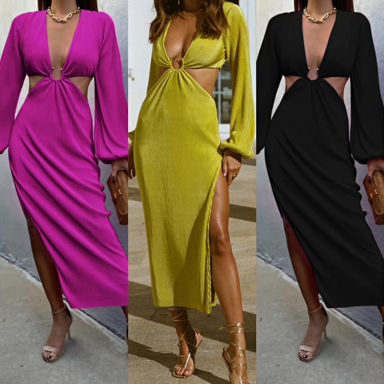 Autumn Pleated Dress