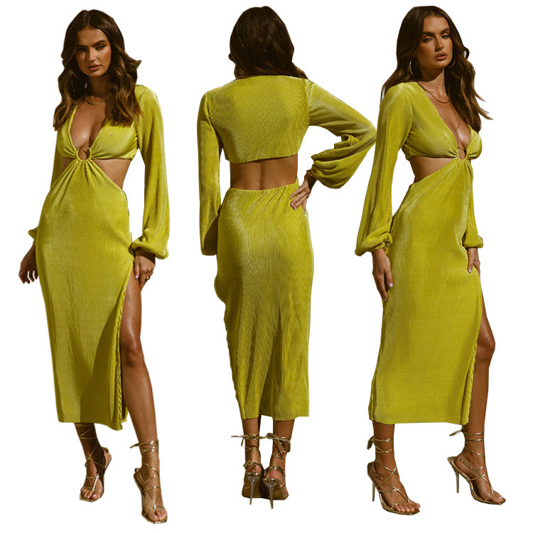 Autumn Pleated Dress